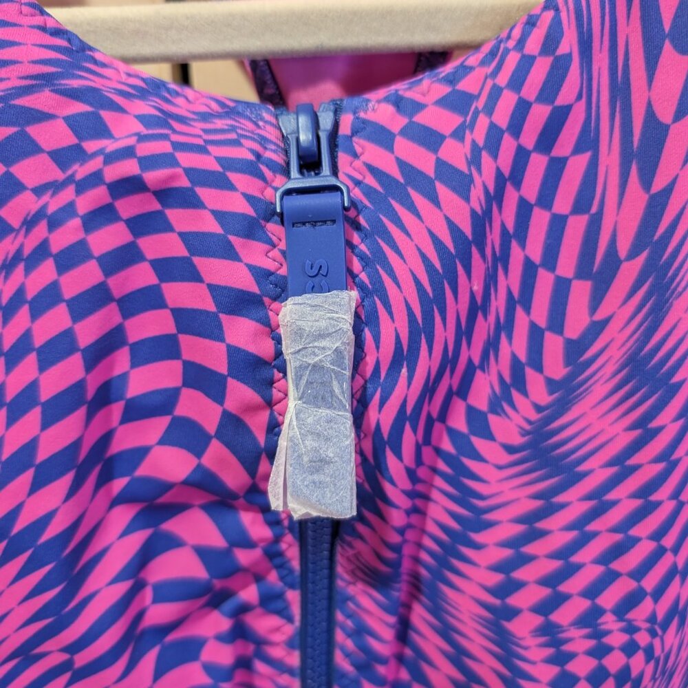 Fabletics High Tide Zip-Front One-piece racerback swimsuit NWT Large - Picture 3 of 10